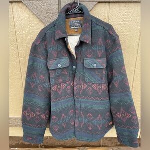 JACHS New York Men's Tribal Pattern Jacket - Black and Red